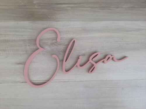 Nome de Parede Personalizado em mdf Linha Bc - Elisa
