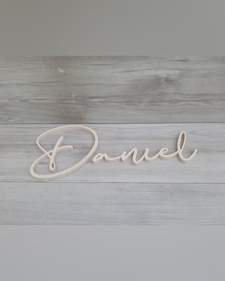 Nome de Parede Personalizado em mdf Linha Bc - Daniel