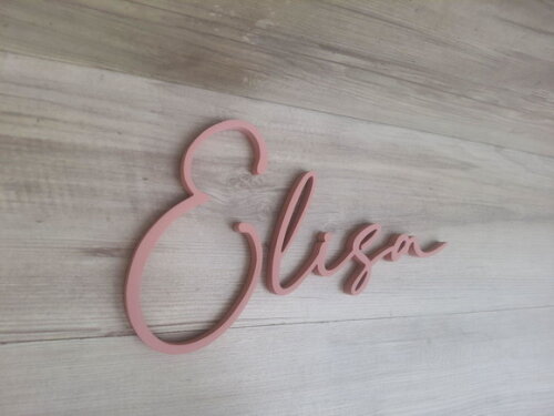 Nome de Parede Personalizado em mdf Linha Bc - Elisa