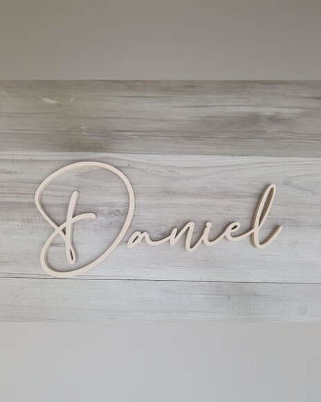 Nome de Parede Personalizado em mdf Linha Bc - Daniel