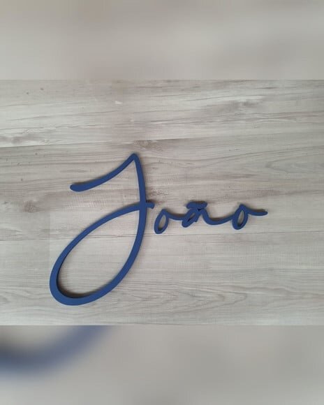 Nome de Parede Personalizado em mdf Linha Bc - João - 30 cm