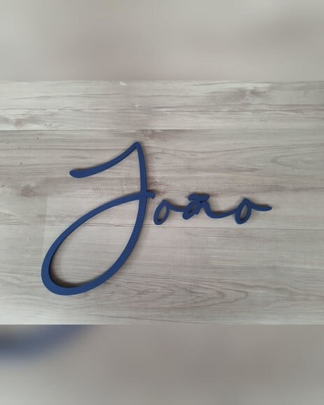 Nome de Parede Personalizado em mdf Linha Bc - João - 30 cm