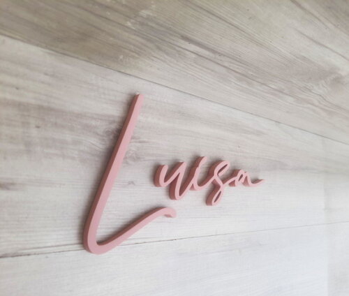 Nome de Parede Personalizado em mdf Linha Bc - Luísa