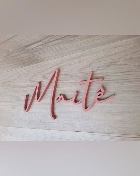 Nome de Parede Personalizado em mdf Linha Bc - Maitê