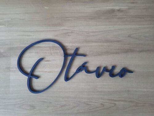 Nome de Parede Personalizado em mdf Linha Bc - Otávio 23 cm