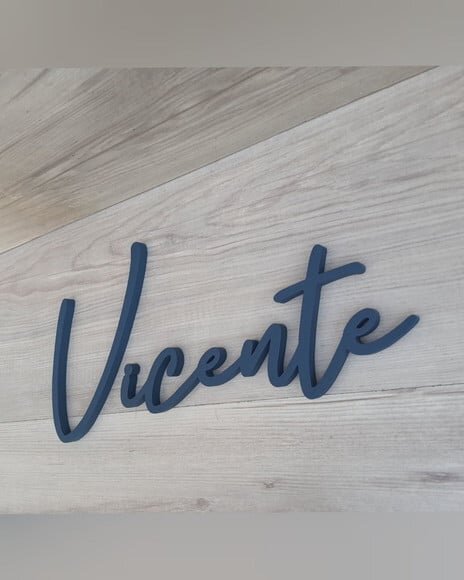 Nome de Parede Personalizado em mdf Linha Bc - Vicente
