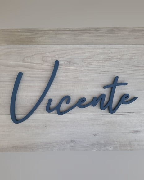 Nome de Parede Personalizado em mdf Linha Bc - Vicente