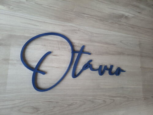 Nome de Parede Personalizado em mdf Linha Bc - Otávio 23 cm