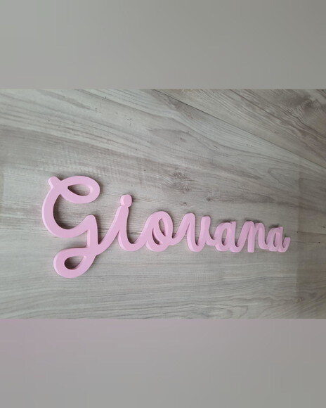 Nome de Parede Personalizado em mdf Linha Dm - Giovana 12 cm