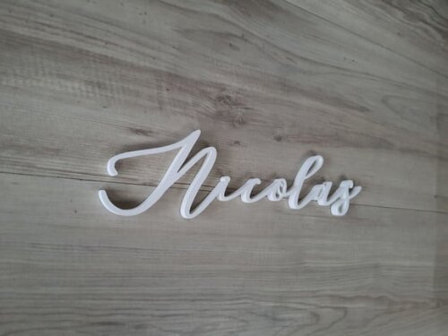 Nome de Parede Personalizado em mdf Linha ml - Nicolas