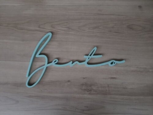 Nome de Parede Personalizado em mdf Linha Ty - Bento - 21 cm
