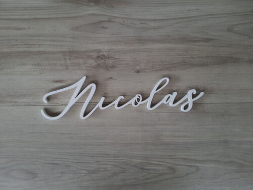 Nome de Parede Personalizado em mdf Linha ml - Nicolas