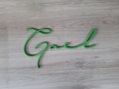 Nome de Parede Personalizado em mdf Linha Ty - Gael - 23 cm