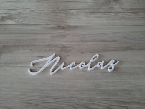 Nome de Parede Personalizado em mdf Linha ml - Nicolas