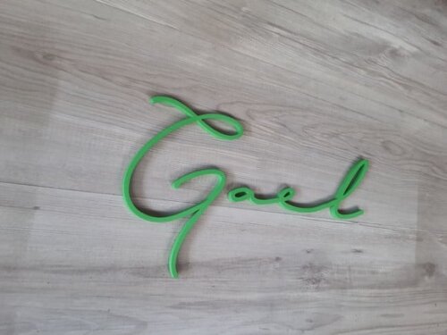 Nome de Parede Personalizado em mdf Linha Ty - Gael - 23 cm