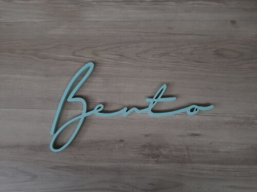 Nome de Parede Personalizado em mdf Linha Ty - Bento - 21 cm