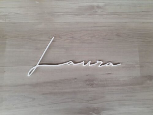 Nome de Parede Personalizado em mdf Linha Ty - Laura - 20 cm