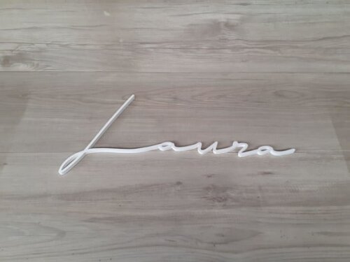 Nome de Parede Personalizado em mdf Linha Ty - Laura - 20 cm