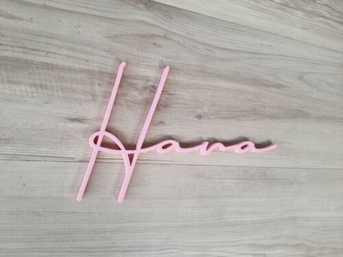 Nome de Parede Personalizado em mdf Linha Ty - Hana - 24 cm