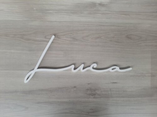Nome de Parede Personalizado em mdf Linha Ty - Luca - 20 cm