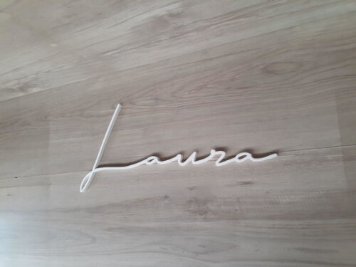 Nome de Parede Personalizado em mdf Linha Ty - Laura - 20 cm