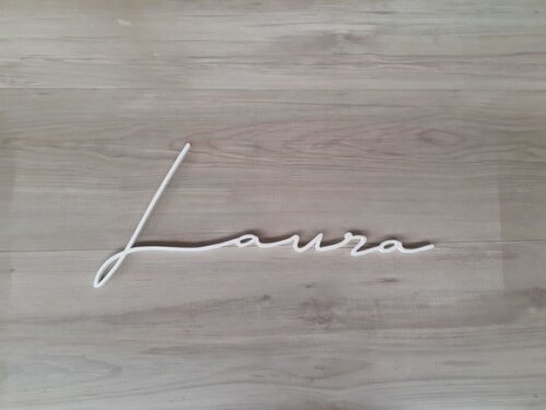 Nome de Parede Personalizado em mdf Linha Ty - Laura - 20 cm