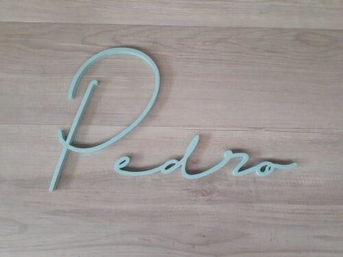 Nome de Parede Personalizado em mdf Linha Ty - Pedro - 23 cm