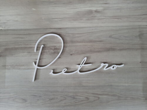 Nome de Parede Personalizado em mdf Linha Ty - Pietro 23 cm