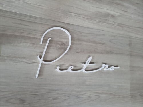 Nome de Parede Personalizado em mdf Linha Ty - Pietro 23 cm