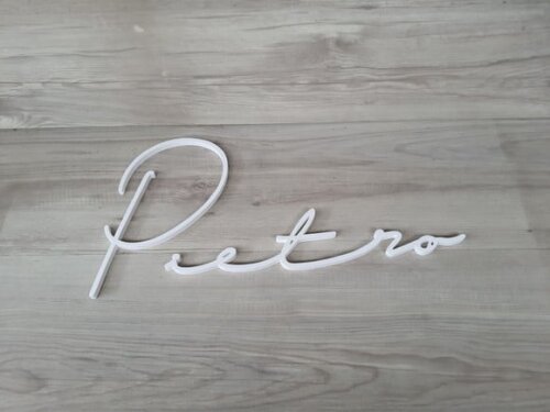 Nome de Parede Personalizado em mdf Linha Ty - Pietro 23 cm