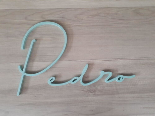 Nome de Parede Personalizado em mdf Linha Ty - Pedro - 23 cm