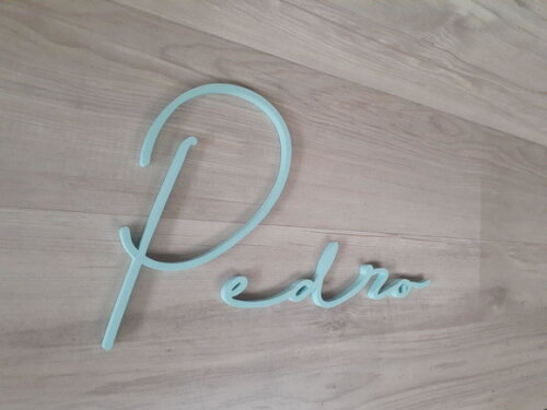 Nome de Parede Personalizado em mdf Linha Ty - Pedro - 23 cm