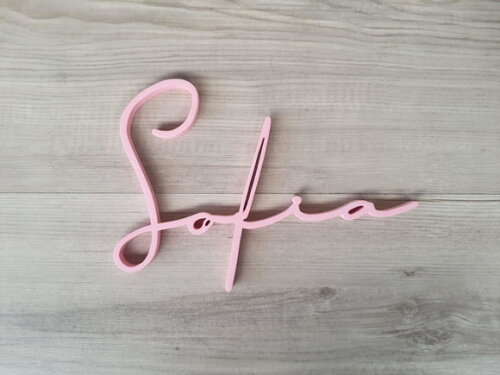 Nome de Parede Personalizado em mdf Linha Ty - Sofia - 15 cm