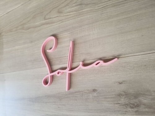 Nome de Parede Personalizado em mdf Linha Ty - Sofia - 15 cm