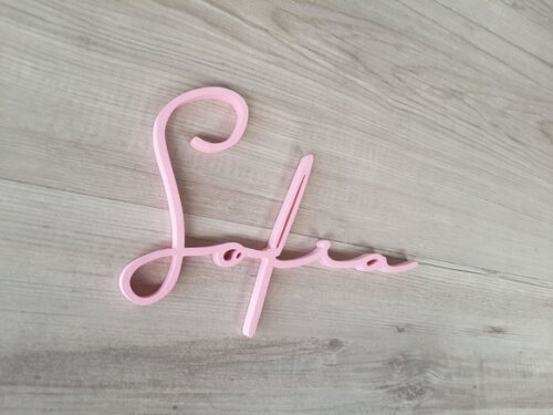Nome de Parede Personalizado em mdf Linha Ty - Sofia - 15 cm
