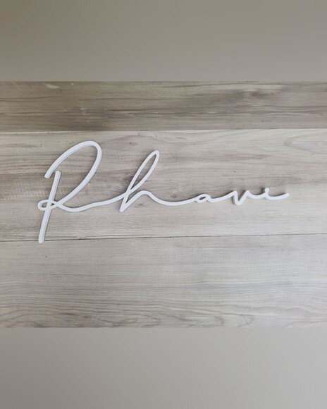 Nome de Parede Personalizado em mdf Linha Ty - Rhavi - 17 cm