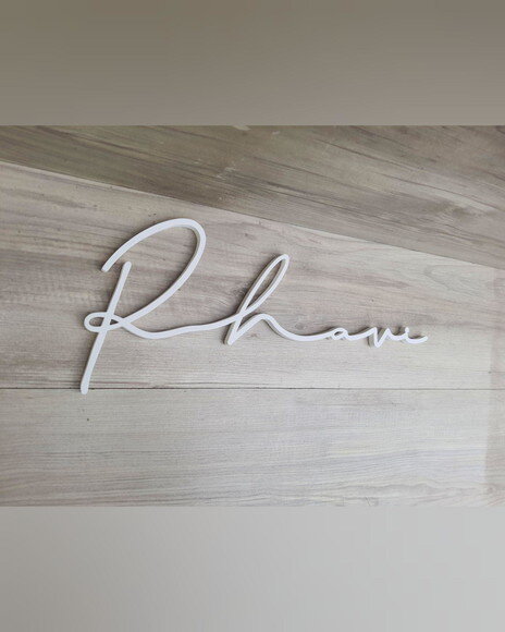 Nome de Parede Personalizado em mdf Linha Ty - Rhavi - 17 cm