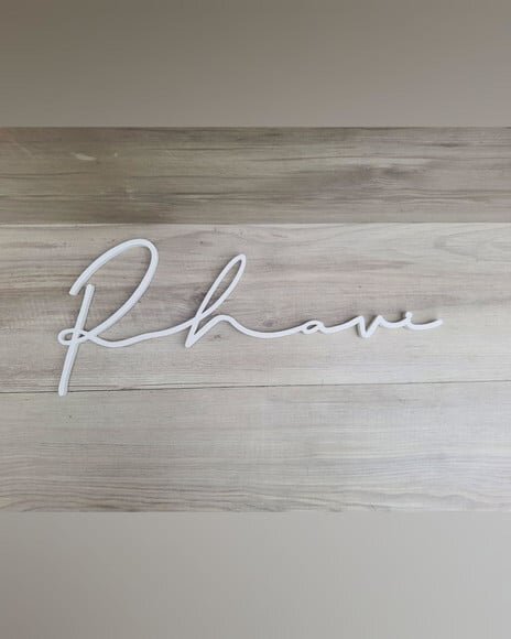 Nome de Parede Personalizado em mdf Linha Ty - Rhavi - 17 cm