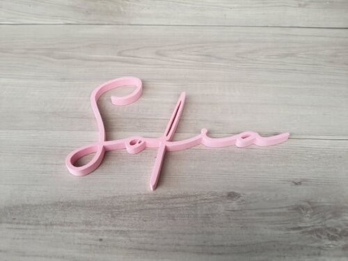 Nome de Parede Personalizado em mdf Linha Ty - Sofia - 15 cm
