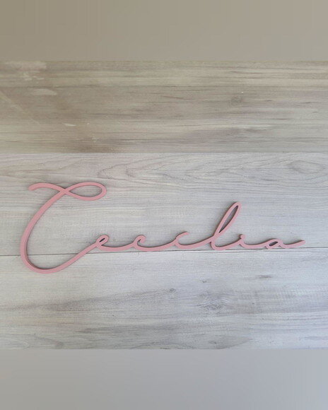 Nome de Parede Personalizado em mdf Linha Ty- Cecília 16 cm