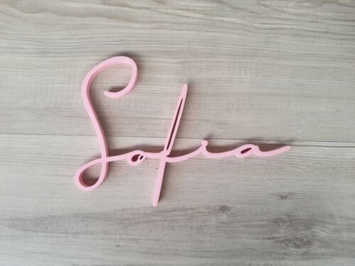 Nome de Parede Personalizado em mdf Linha Ty - Sofia - 15 cm