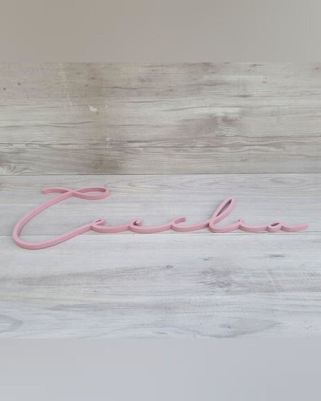 Nome de Parede Personalizado em mdf Linha Ty- Cecília 16 cm