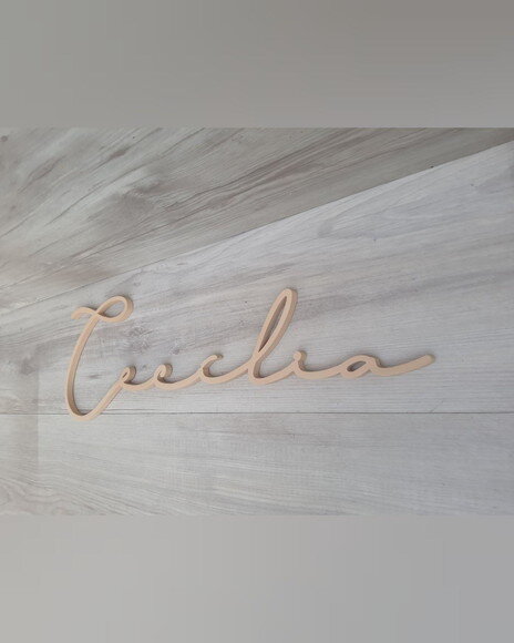 Nome de Parede Personalizado em mdf Linha Ty- Cecília 16 cm