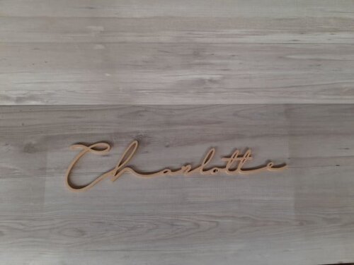 Nome de Parede Personalizado em mdf Linha Ty- Charlotte 13cm