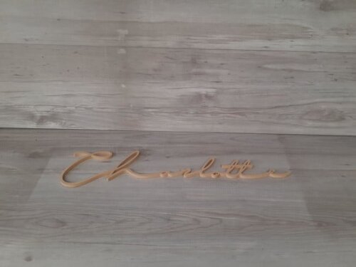 Nome de Parede Personalizado em mdf Linha Ty- Charlotte 13cm