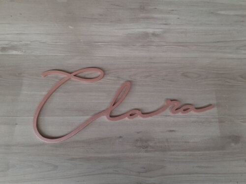 Nome de Parede Personalizado em mdf Linha Ty- Clara - 25 cm