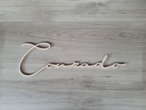 Nome de Parede Personalizado em mdf Linha Ty- Conrado 16 cm