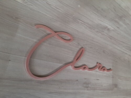 Nome de Parede Personalizado em mdf Linha Ty- Clara - 25 cm