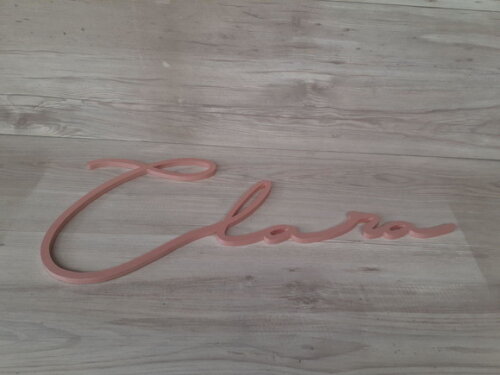 Nome de Parede Personalizado em mdf Linha Ty- Clara - 25 cm