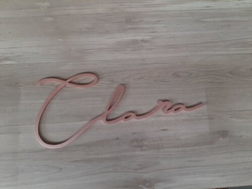 Nome de Parede Personalizado em mdf Linha Ty- Clara - 25 cm